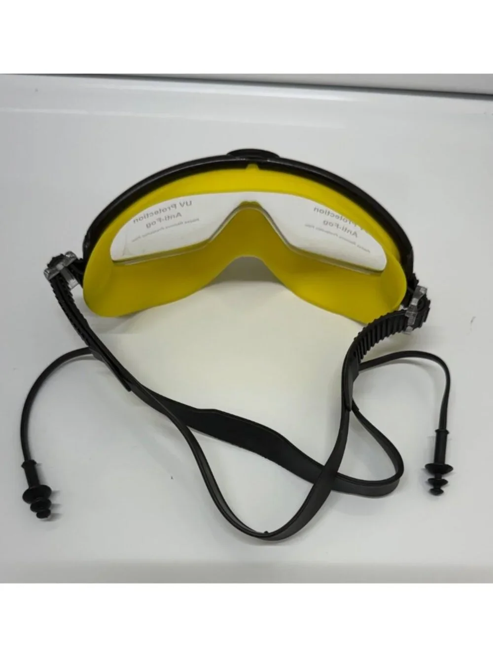 Adult UV Protective Anti‑Fog Safety Goggles – Yellow/Black Frame